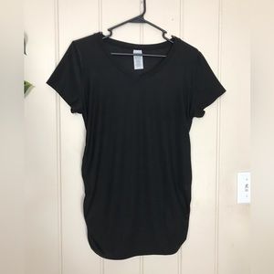 Time & Tru SS Black V-neck Maternity Blouse
4 - 6 Small
Gathered Sides 
92% Poly
